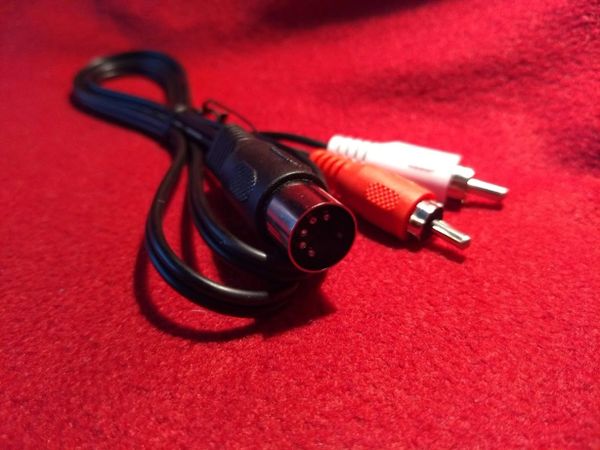 Eumig European 5-Pin Line Out to Mono/Stereo RCA Line In Cable