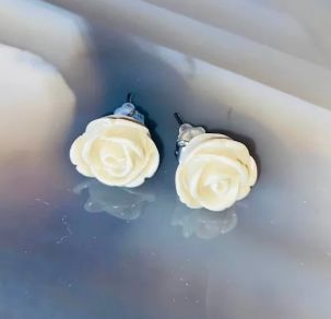 Spirit Communication Earrings - Feel, Sense and Communicate With Entities 3X On Each Earring! Rose Studs