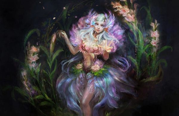 Joyful Social Female Flower Fae - Attracts Wealth, Attracts Friends, Healing, and Spirit Communication