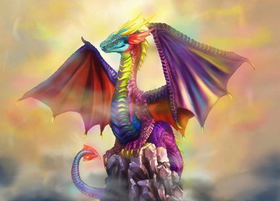Young Rainbow Dragon - Brings Winning Luck Love and Aura Cleansing - Males and Females! 500 to 1000 Years Old