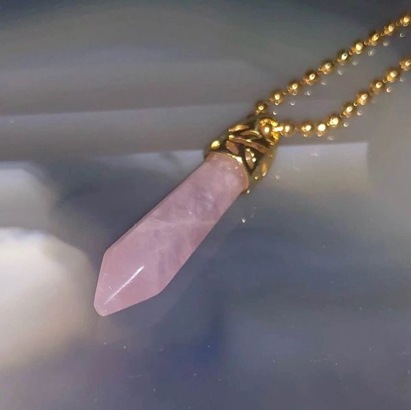 NEW! Essence of Satyr Spell - Make Friends, Have Fun, Find Love and Much More - Rose Quartz Pendant