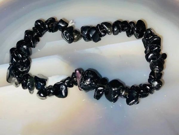 Lily's Perfect Protection From Satanic Magick - Most Powerful Protection In The World - Black Stone Chip Bracelet