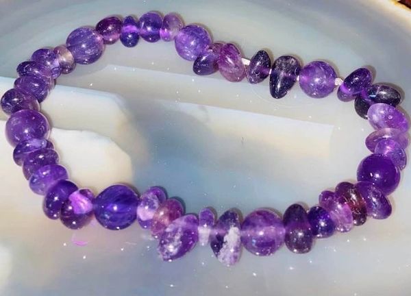 3X Full Moon Casting! Friendship Popularity Spell - Become Popular, Adored and Meet New People - Amethyst Stone Chip Bracelet