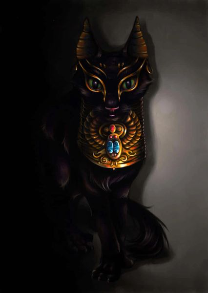 Queen Sabine's Prefect Bastet Cat - Opens Portal To Bastest - Weaver Of Magick! Haitian Conjured 75 Years Ago!