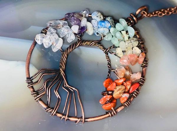 Repair Aura Aligns Charka and Removes Guilt Be 100% Cleansed - Makes Keeper Feel New! - Stunning Chakra Tree Pendant