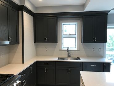 Kitchen renovation sink angle