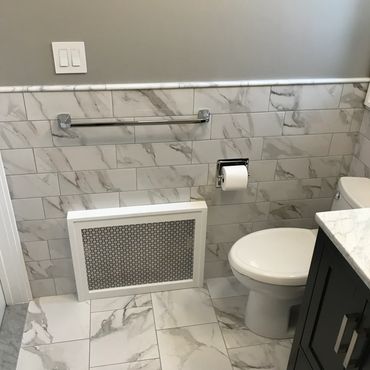 Bay Ridge Bathroom renovated towel rack