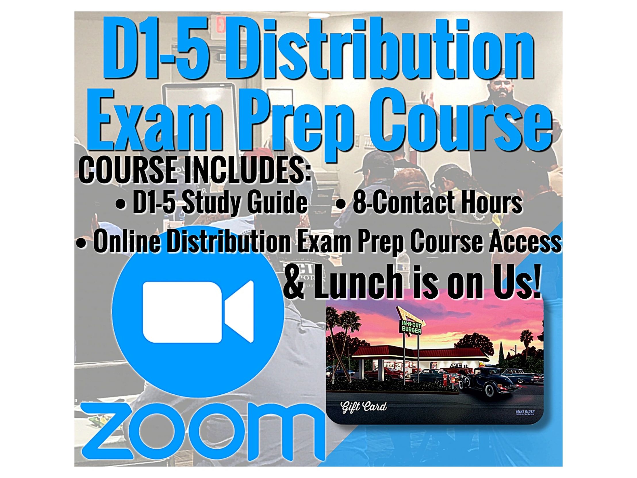 8Hr. Zoom D15 Distribution Exam Prep Course, Friday September 23rd, 2022