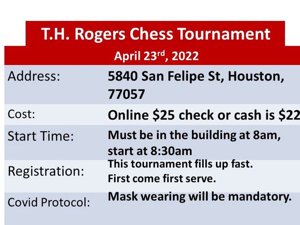 Tournament is full, to be on the waitlist email waitlistforogers@gmail.com with your child's details.