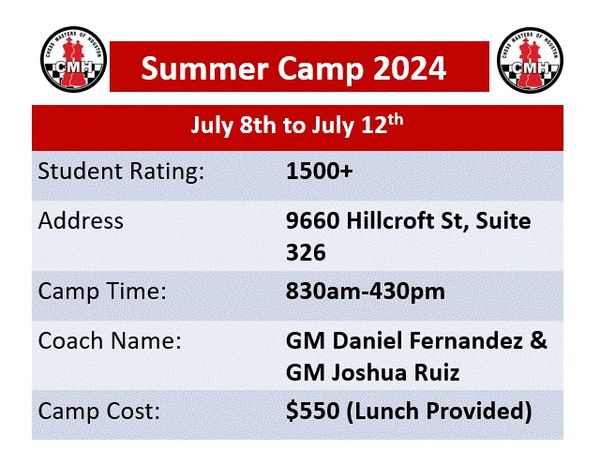 Full Day Chess Camp for Students 1500+