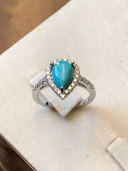 Custom turquoise engagement on sale rings