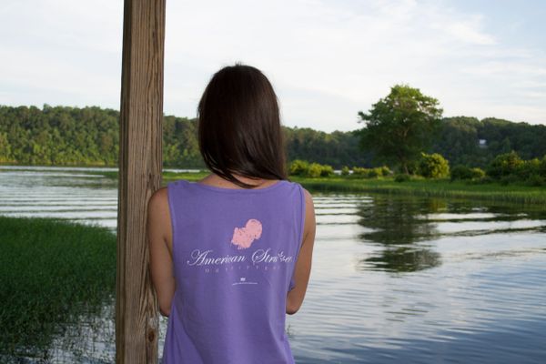 American Strutter Tank Top (Violet) w/ Pocket