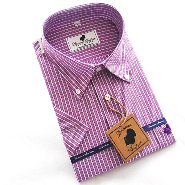 American Strutter 'Lavender' Short Sleeve Button Down