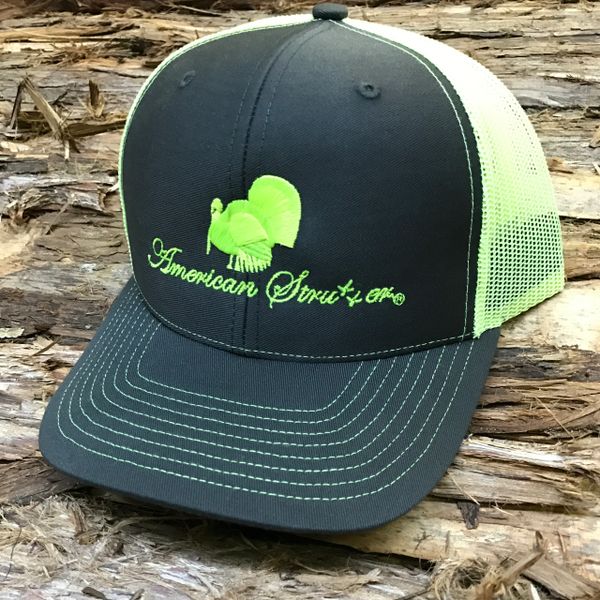 American Strutter® 'FlatLine' Gray and Neon SnapBack Hat