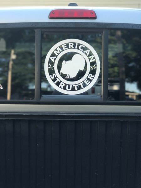 11" Round "Shotgun Shell" American Strutter Vinyl Decal