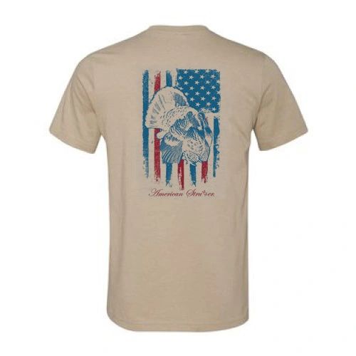 American Strutter 'Strut Marks' Short Sleeve Relaxed Fit (Heather Tan)