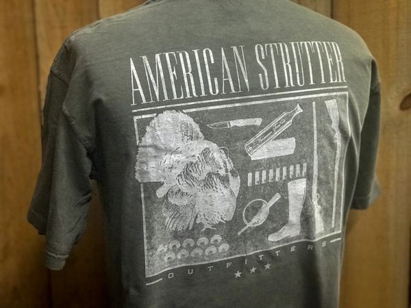 American Strutter ‘Turkey Essentials’ Short Sleeve T-Shirt (Moss)