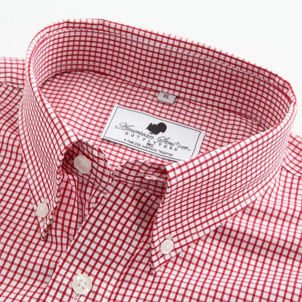 American Strutter® 'Crimson/White' Gingham Button Down Shirt | American ...