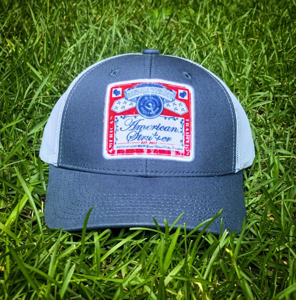 AMERICAN STRUTTER 'AMERICAN LABEL' PATCH SNAPBACK (BLUE AND WHITE)