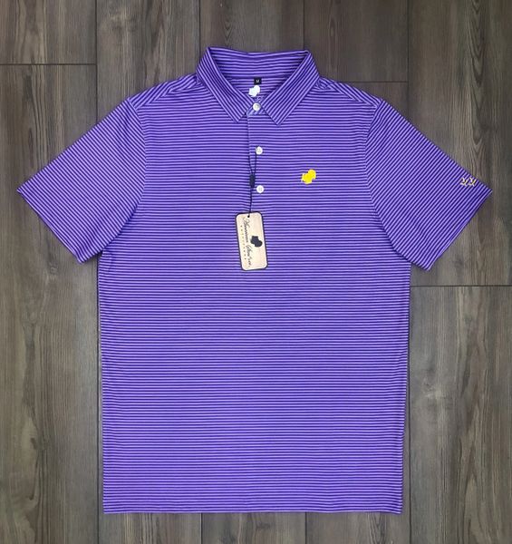 AMERICAN STRUTTER® PERFORMANCE POLO (PURPLE AND GOLD)