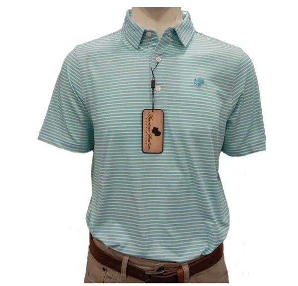 Youth American Strutter® Performance Polo (Sky Blue/Mint/White)