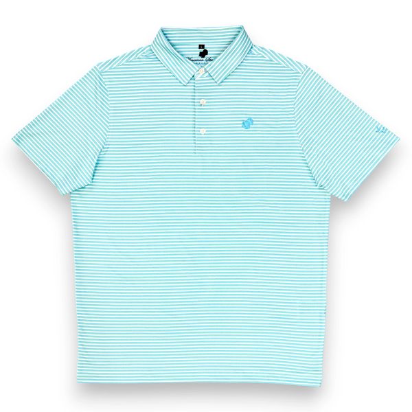 American Strutter® Performance Polo (Sky Blue/Mint/White)