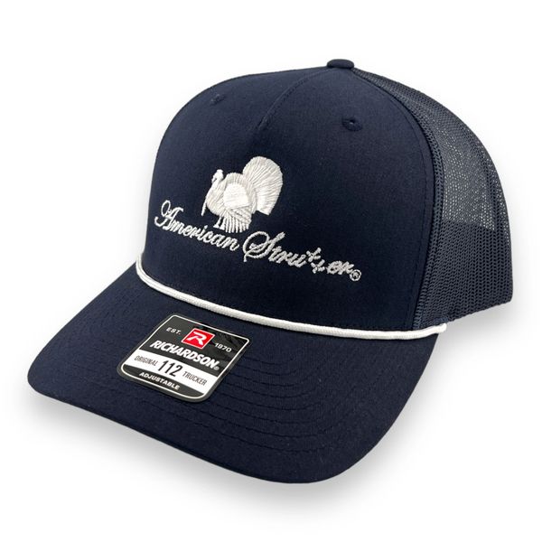 American Strutter® 'FlatLine' Navy Rope SnapBack Hat