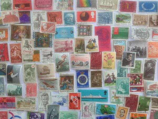 West Europe LARGE Stamps 1000 different