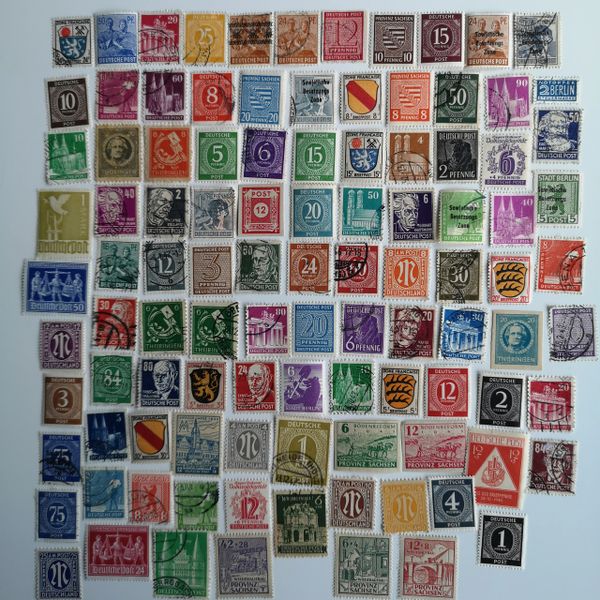 Occupied Germany Stamps 1945 TO 1949 ALL ZONES 100 to 500