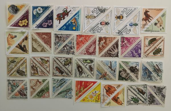 Triangle Triangular Stamps 50 to 300 different