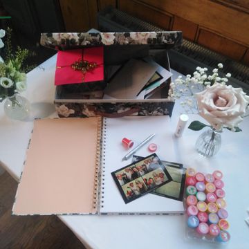 photo booth Guest book comes when you hire a photo booth with us