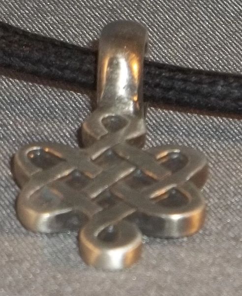 Celtic Knot Pewter Pendant on Neck Cord