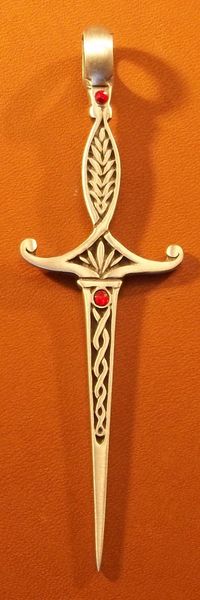 Magic Sword Pewter Pendant on Neck Cord