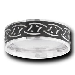 STAINLESS STEEL MODERN CELTIC RING