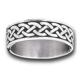 STAINLESS STEEL CELTIC KNOT RING | Panther Dragon Inc.