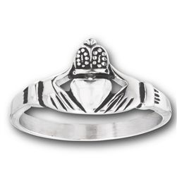 STAINLESS STEEL CLADDAGH RING