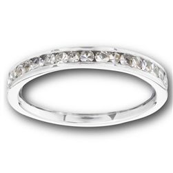 STAINLESS STEEL RING WITH CLEAR CZ