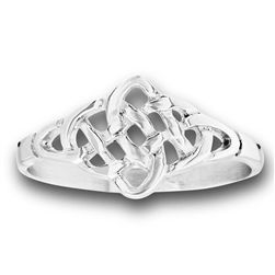 STAINLESS STEEL ENDLESS CELTIC WEAVE RING