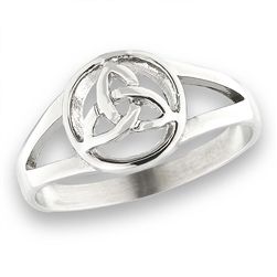 STAINLESS STEEL CELTIC TRIQUETRA RING