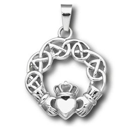 STAINLESS STEEL CLADDAGH PENDANT