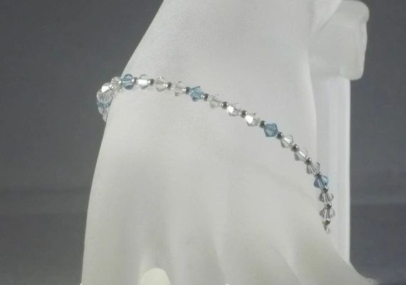 Frozen Ice Swarovski Crystal and Sterling Silver Bracelet