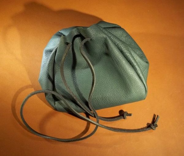 Leather 4 Panel Dice Bag