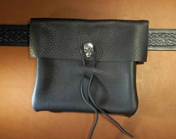 Small Leather Belt Pouch 