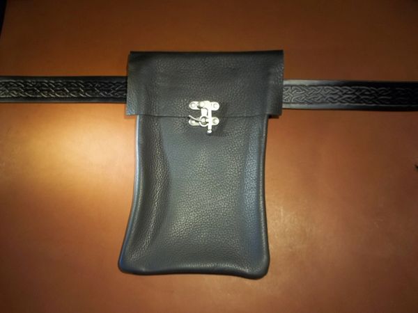 Large Leather Belt Pouch