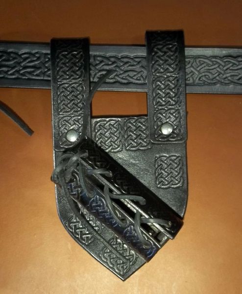 Celtic Leather Sword Frog