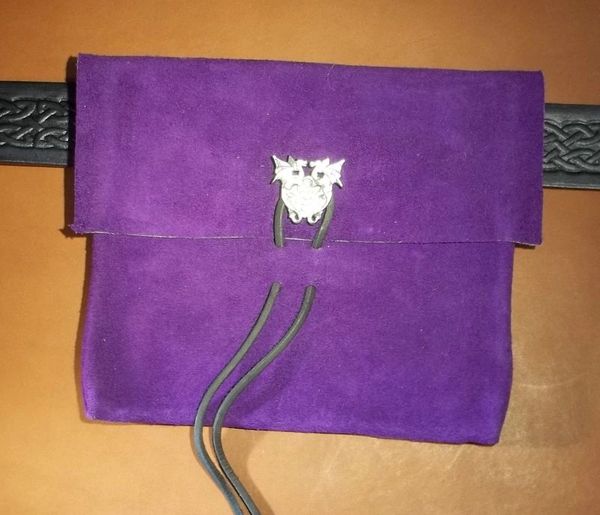 Small Suede Belt Pouch