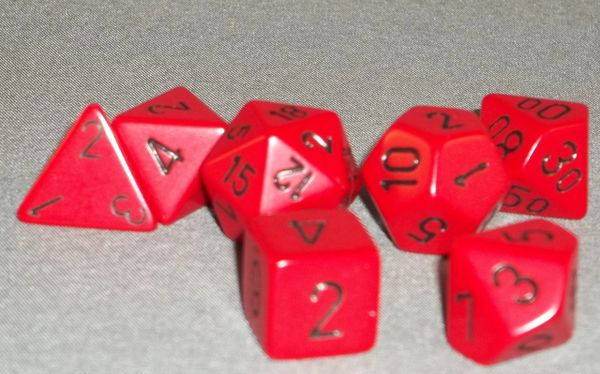 Chessex Opaque Polyhedral 7-Die set