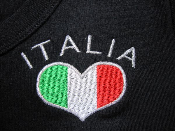 Italia flag embroidered t-shirt