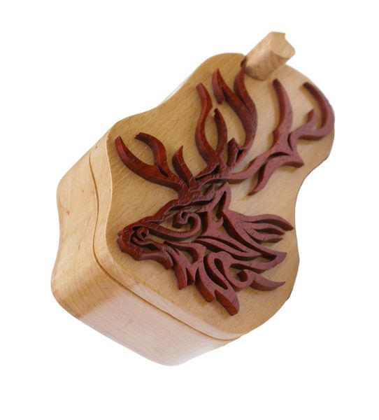 Deer Puzzle Box With Secret Compartment