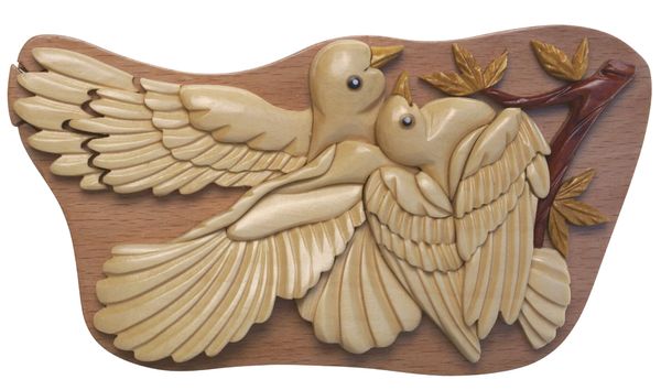 Love Birds Handmade Puzzle Box